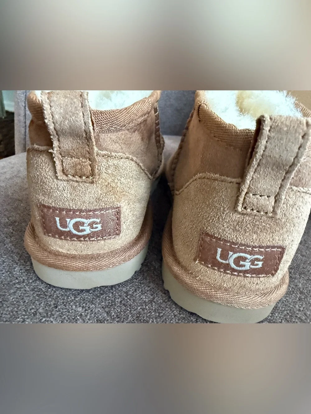 UGG Beige/Tan Boot Sole with UGG Logo